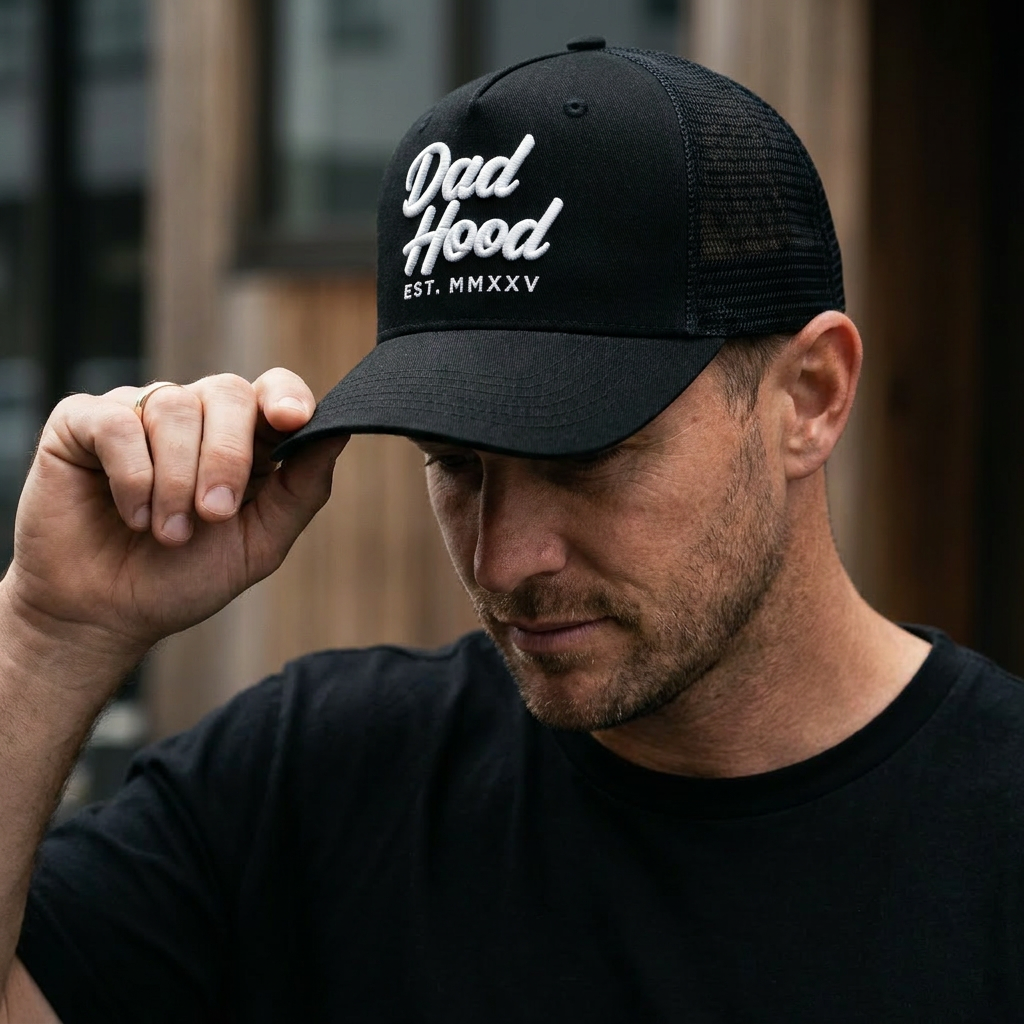 Dadhood Trucker Hat - Black